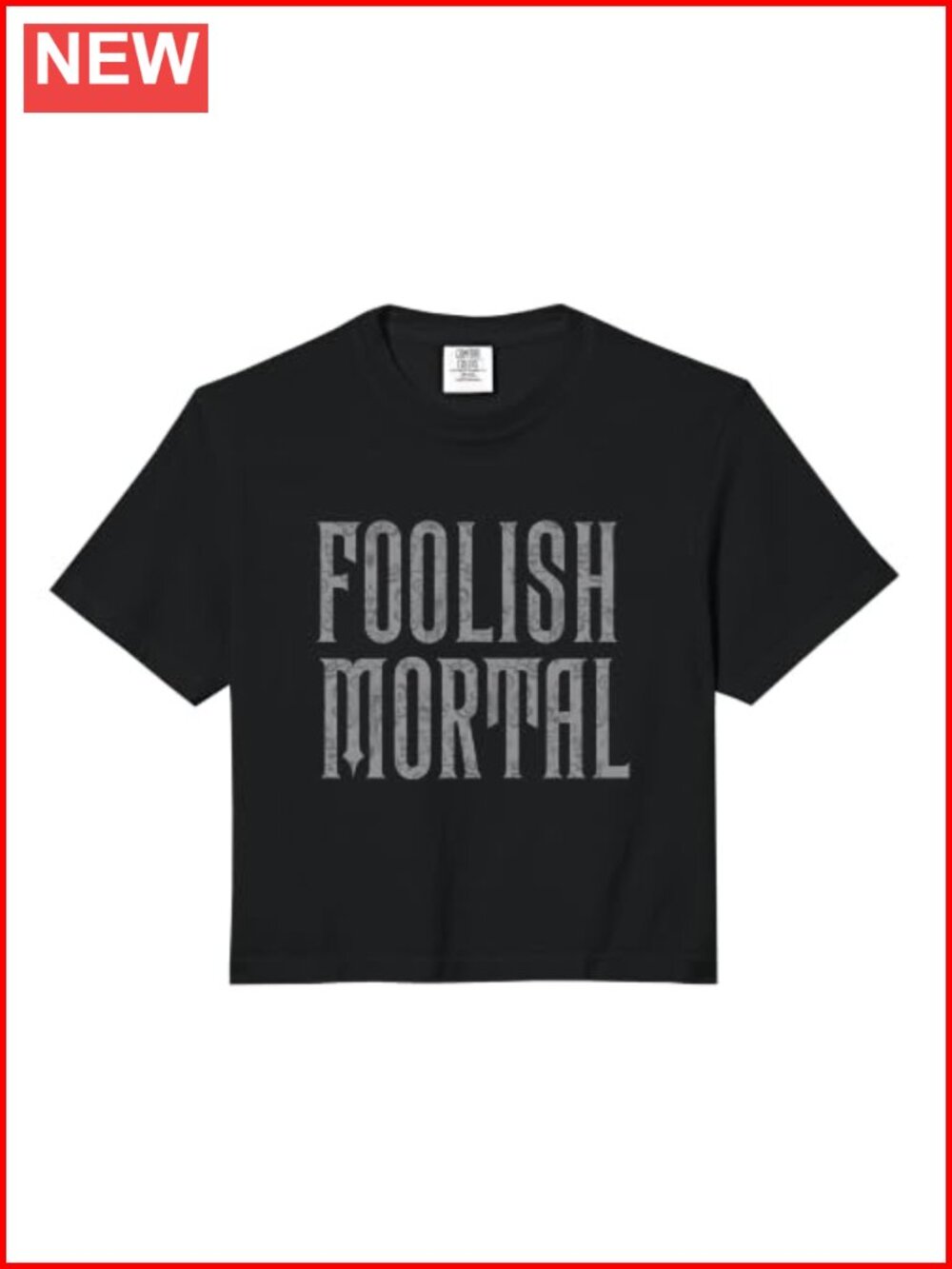 The Haunted Mansion Foolish Mortal Crop Top Boxy Fit Short Sleeve Tee